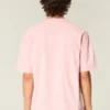 Tricou scurt, gros, spălat, cu croi drept Tricou scurt, gros, spălat, cu croi drept