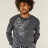 Tricou termic cu imprimeu craniu Tricou termic cu imprimeu craniu