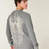 Tricou termic cu imprimeu trandafir și aripi de înger Tricou termic cu imprimeu trandafir și aripi de înger