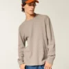 Tricou termic cu mâneci lungi și croi lejer Tricou termic cu mâneci lungi și croi lejer