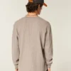 Tricou termic cu mâneci lungi și croi lejer Tricou termic cu mâneci lungi și croi lejer