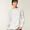 Tricou termic cu mâneci lungi și guler rotund, în stil camuflaj Tricou termic cu mâneci lungi și guler rotund, în stil camuflaj