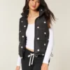 Vestă matlasată cu model inimioare Vestă matlasată cu model inimioare