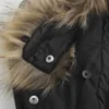 Vestă Y2K cu glugă și bordură din blană artificială Vestă Y2K cu glugă și bordură din blană artificială